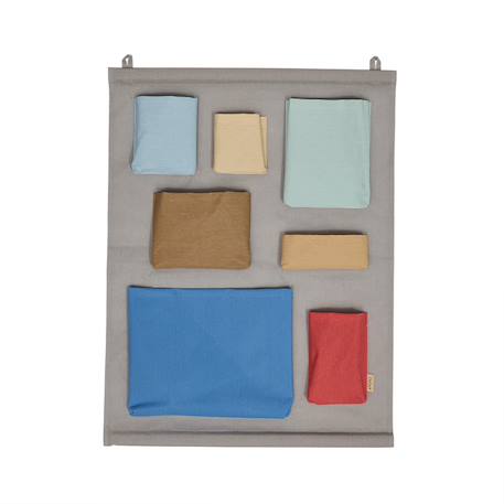 Rangement mural en polyester Bleu+Rose 1 - vertbaudet enfant 