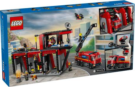 Lego city - la caserne et le camion de pompiers - 60414 Multicolore 2 - vertbaudet enfant 