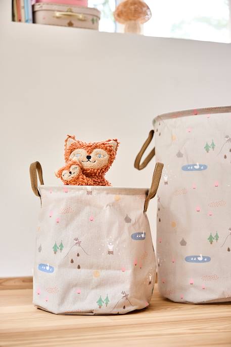 Grand panier de rangement en polyester Beige 2 - vertbaudet enfant 