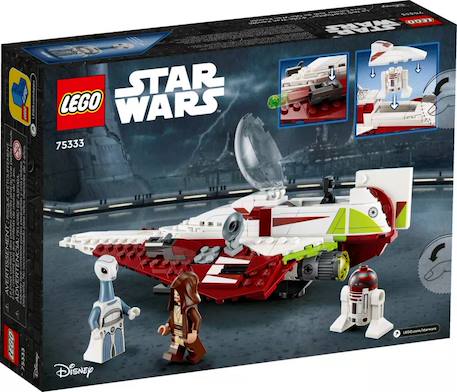 Lego star wars - le chasseur jedi d'obi-wan kenobi - 75333 Multicolore 2 - vertbaudet enfant 