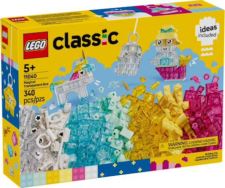 Lego classic - la boîte de briques transparentes magiques - 11040 Multicolore 1 - vertbaudet enfant 