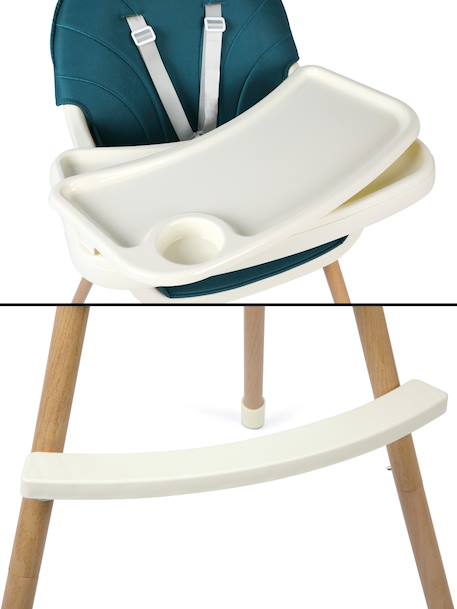 Chaise haute évolutive design esprit bois lorentz Cobalt 4 - vertbaudet enfant 