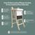 Tour d'apprentissage pliable avec tableau montessori bois fsc® Marron - blanc 3 - vertbaudet enfant 