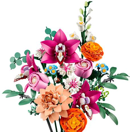 Lego botanicals - lego icons - le joli bouquet de fleurs roses - 10342 Multicolore 3 - vertbaudet enfant 
