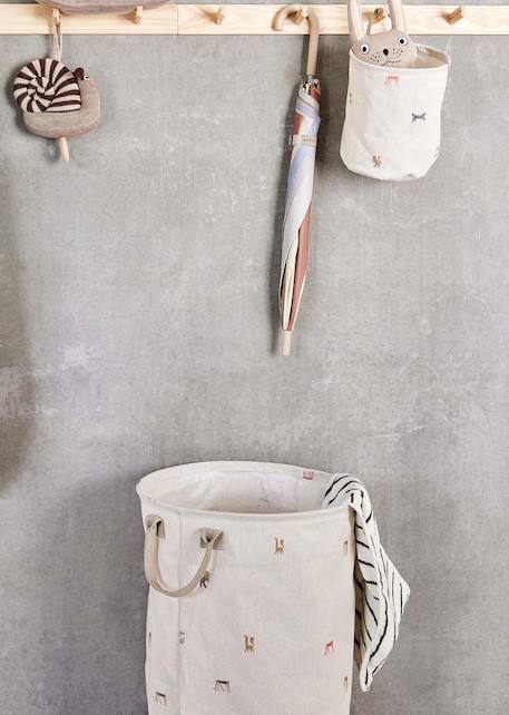 Panier à linge en polyester mini Blanc 4 - vertbaudet enfant 