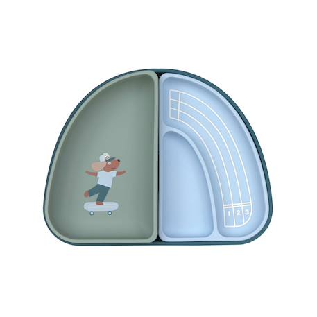 Assiette à compartiments (3pcs) - tiny team, chien Vert 5 - vertbaudet enfant 