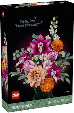 Jouet-Jeux d'imagination-Lego botanicals - lego icons - le joli bouquet de fleurs roses - 10342