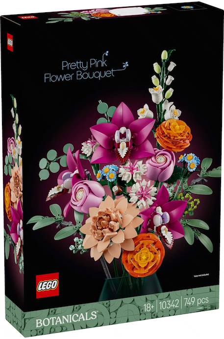Lego botanicals - lego icons - le joli bouquet de fleurs roses - 10342 Multicolore 1 - vertbaudet enfant 
