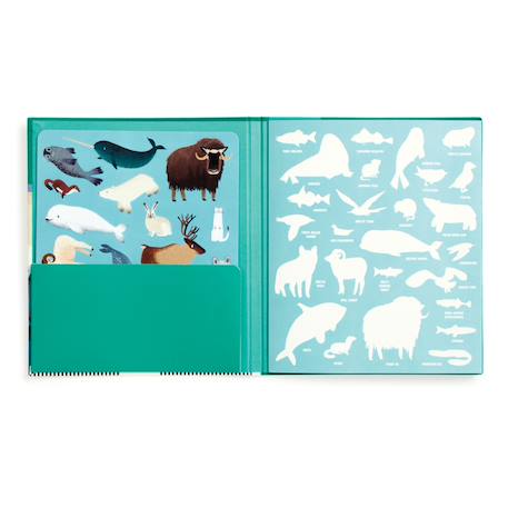 Autocollants réutilisables - animaux polaires Multicolor 4 - vertbaudet enfant 