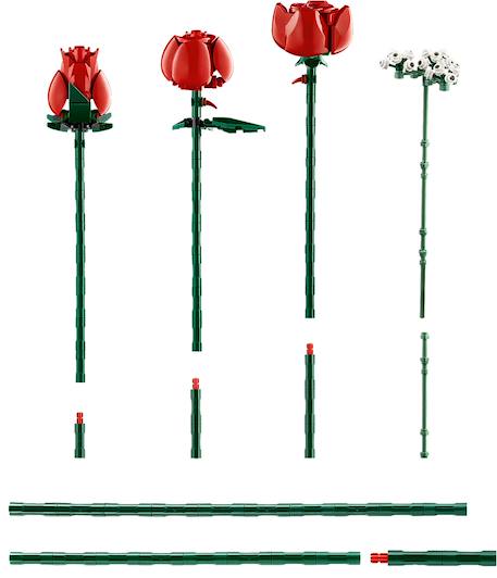 Lego botanicals - lego icons - le bouquet de roses - 10328 Multicolore 6 - vertbaudet enfant 