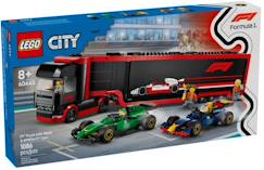 Jouet-Jeux d'imagination-Lego city - camion de f1 avec voitures de f1 rb20 et amr24 - 60445