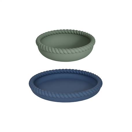 Assiette et bol Bleu+Rouge 1 - vertbaudet enfant 