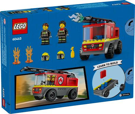 Lego city - camion de pompiers avec échelle - 60463 Multicolore 2 - vertbaudet enfant 