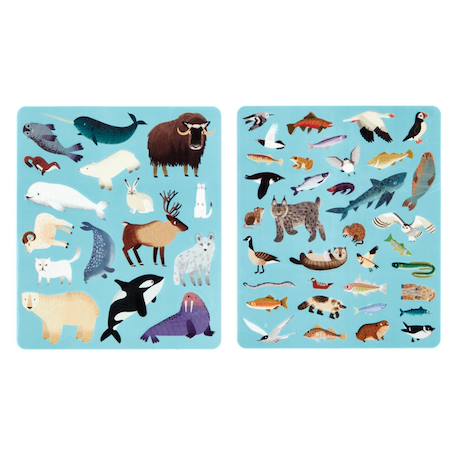Autocollants réutilisables - animaux polaires Multicolor 6 - vertbaudet enfant 