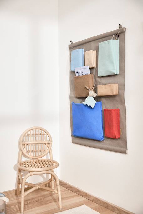 Rangement mural en polyester Bleu+Rose 4 - vertbaudet enfant 