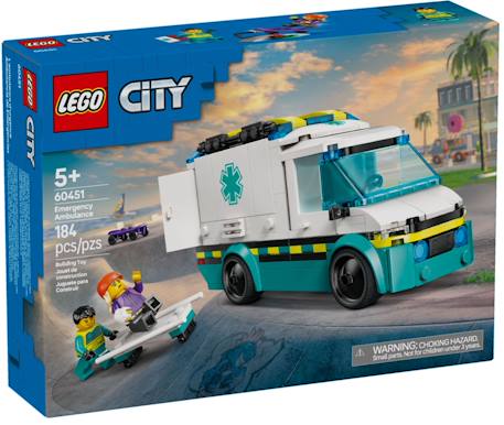 Lego city - l'ambulance de secours - 60451 Multicolore 1 - vertbaudet enfant 