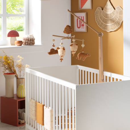 Mobile musical en bois avec jouets ours en gaze de coton - orsino Marron 4 - vertbaudet enfant 