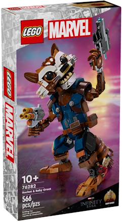 Jouet-Lego marvel - rocket et bébé groot - 76282