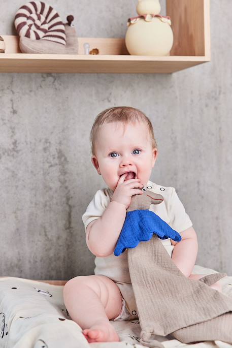 Doudou en coton biologique Marron 4 - vertbaudet enfant 