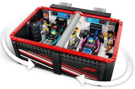 Lego city - garage de f1 et voitures mercedes-amg et alpine - 60444 Multicolore 6 - vertbaudet enfant 