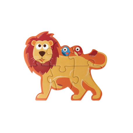 Mon premier puzzle - safari Multicolor 6 - vertbaudet enfant 