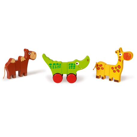 3 animaux magnétiques - safari Multicolor 6 - vertbaudet enfant 