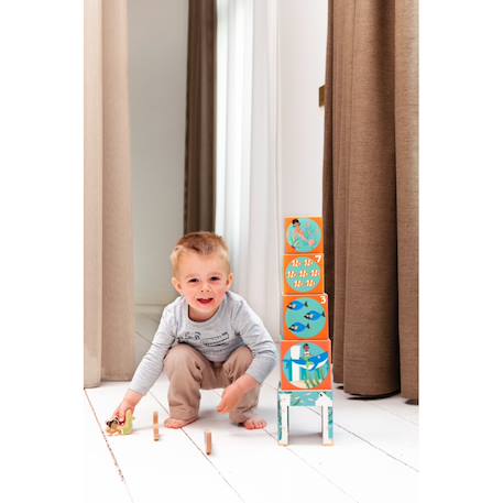 Jeu à empiler - Pyramide sirènes Multicolor 3 - vertbaudet enfant 