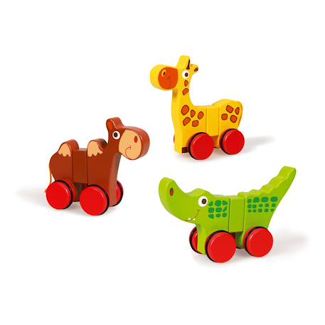 3 animaux magnétiques - safari Multicolor 4 - vertbaudet enfant 