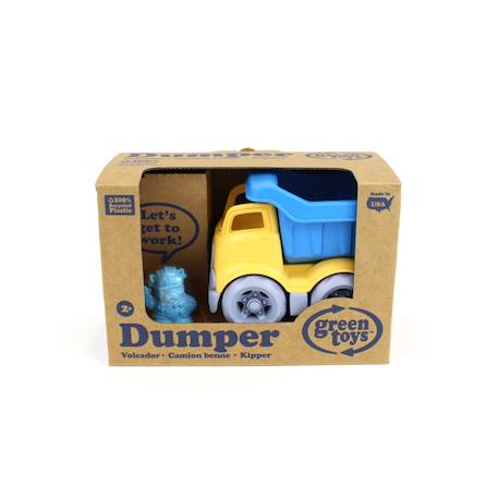 Camion benne écologique avec figurine – jouet de chantier en plastique recyclé Blue;yellow 5 - vertbaudet enfant 