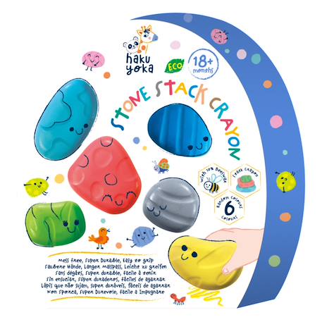 Crayons de couleur pierres - 6 Multicolor 1 - vertbaudet enfant 