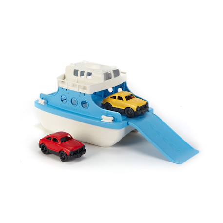 Bateau avec 2 mini voitures – jouet de bain en plastique recyclé Blue;white 5 - vertbaudet enfant 