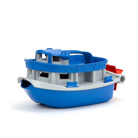 Bateau à aubes – jouet de bain écologique en plastique recyclé Blue;white 1 - vertbaudet enfant 