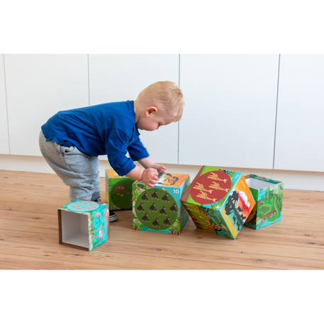Jeu à empiler Pyramide jumbo - savane Multicolor 3 - vertbaudet enfant 