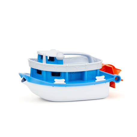 Bateau à aubes – jouet de bain écologique en plastique recyclé Blue;white 2 - vertbaudet enfant 