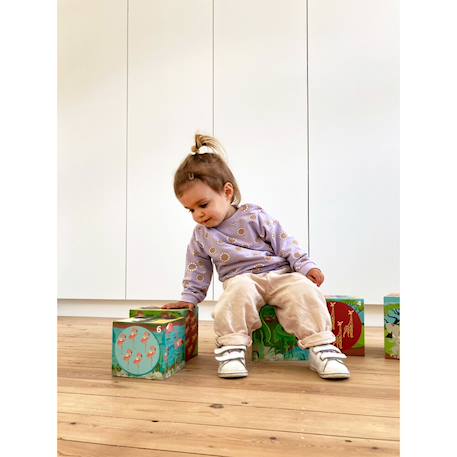 Jeu à empiler Pyramide jumbo - savane Multicolor 4 - vertbaudet enfant 