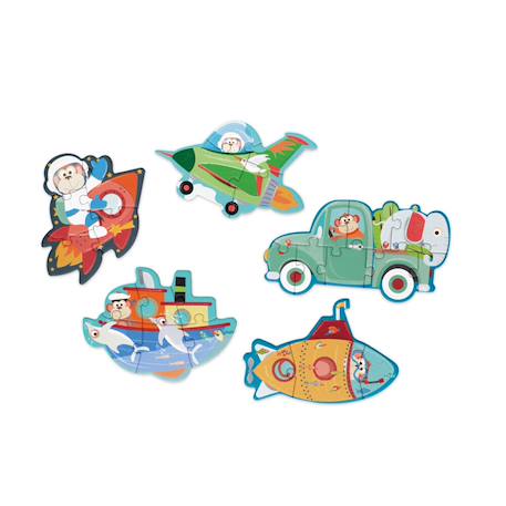 Mon premier puzzle - véhicules Multicolor 1 - vertbaudet enfant 