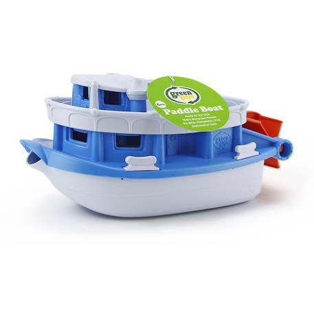 Bateau à aubes – jouet de bain écologique en plastique recyclé Blue;white 4 - vertbaudet enfant 