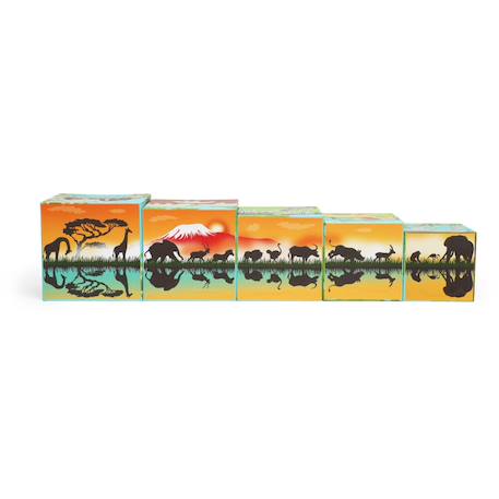 Jeu à empiler Pyramide jumbo - savane Multicolor 6 - vertbaudet enfant 