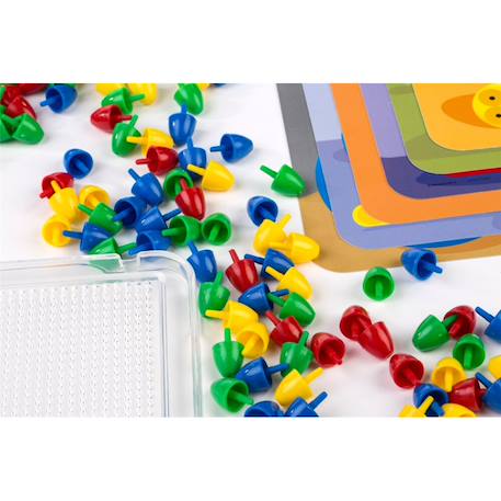 Jeu de mosaïques éducatif – apprendre en développant créativité et concentration Multicolor 2 - vertbaudet enfant 