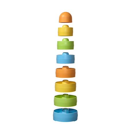 Jeu d’anneaux empilables écologique – jouet d’éveil en plastique recyclé Multicolor 2 - vertbaudet enfant 