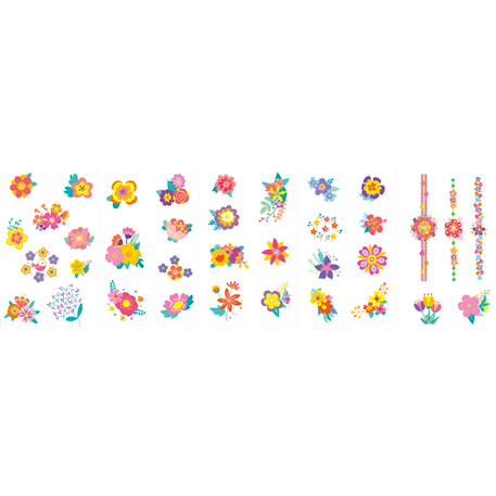 Autocollants et tatouages pour les ongles, fleurs Multicolor 4 - vertbaudet enfant 