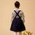 Robe salopette hiver   velours    ecolière Bleu marine 2 - vertbaudet enfant 