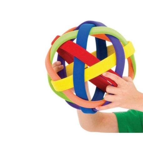 Balle tressée velours - jouet éducatif pour enfants Multi-coloured 1 - vertbaudet enfant 