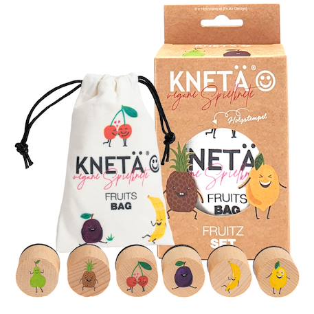 Set de tampons en bois, activité créative parent-enfant,  fruits Multicolor 1 - vertbaudet enfant 