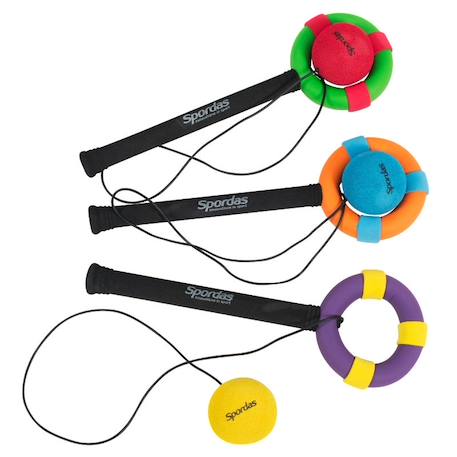 3 bilboquets en mousse - jouet éducatif pour enfants Multi-coloured 1 - vertbaudet enfant 