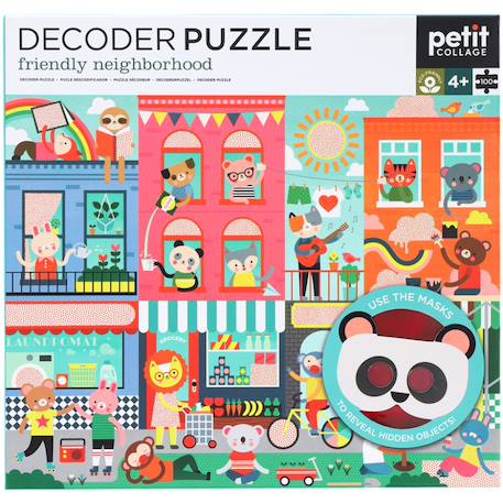 Decoder puzzle 100 pièces - quartier convivial Multicolor 3 - vertbaudet enfant 