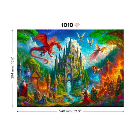 Puzzle en bois Château Fantastique – jeu d’assemblage artistique Multicolor 2 - vertbaudet enfant 
