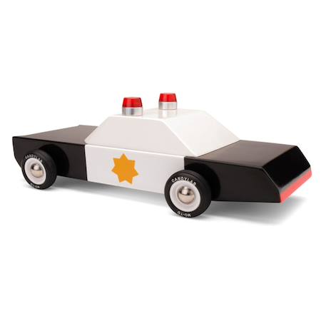 Voiture de police en bois – véhicule miniature design dès 3 ans Black;white 4 - vertbaudet enfant 