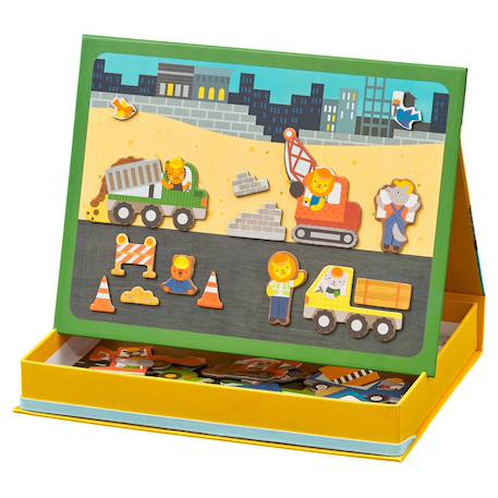 Jeu magnétique scène - chantier de construction Multicolor 1 - vertbaudet enfant 
