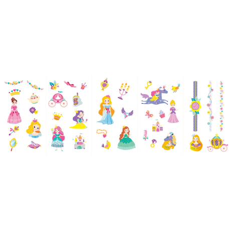 Autocollants et tatouages pour les ongles, princesse Multicolor 4 - vertbaudet enfant 